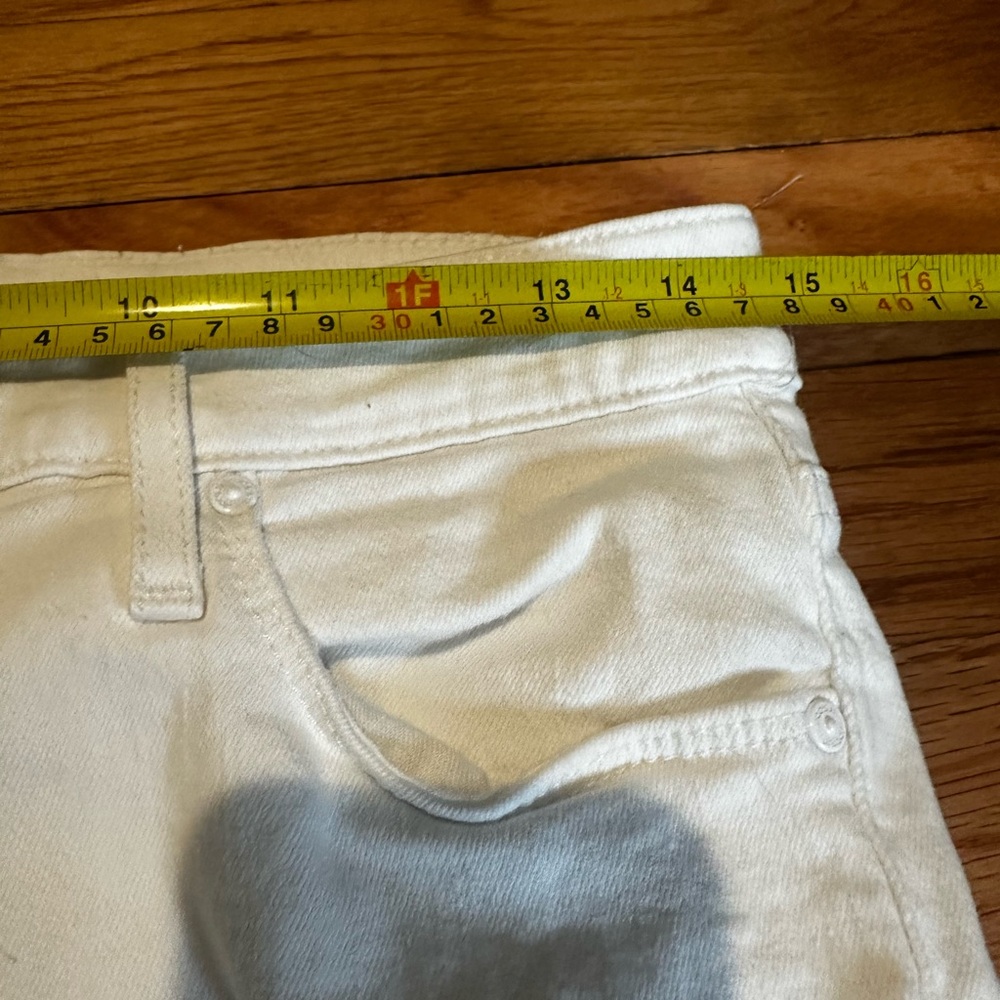 Joe’s Jeans Women White Denim High Rise Skinny Ankle Sz 28 Raw Hem - Picture 7 of 8